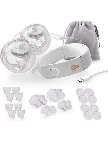 Tire-lait Kinderkraft GENTLENEST double soft-heat 3 modes 9 niv USB-C 2x180ml téterelles 17-27