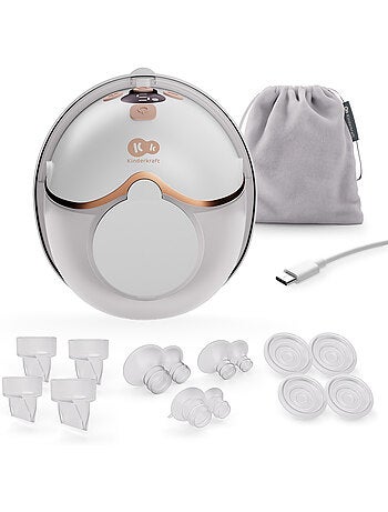 Tire-lait Kinderkraft MAMAFLOW électrique mémoire 4 modes 180min USB-C téterelles 17-24mm 160ml
