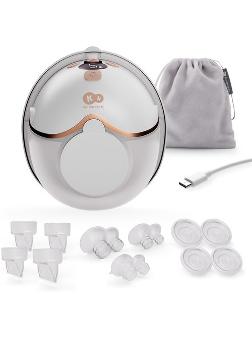 Tire-lait Kinderkraft MAMAFLOW électrique mémoire 4 modes 180min USB-C téterelles 17-24mm 160ml - Kiabi Tire-lait Kinderkraft MAMAFLOW électrique mémoire 4 modes 180min USB-C téterelles 17-24mm 160ml - Kiabi
