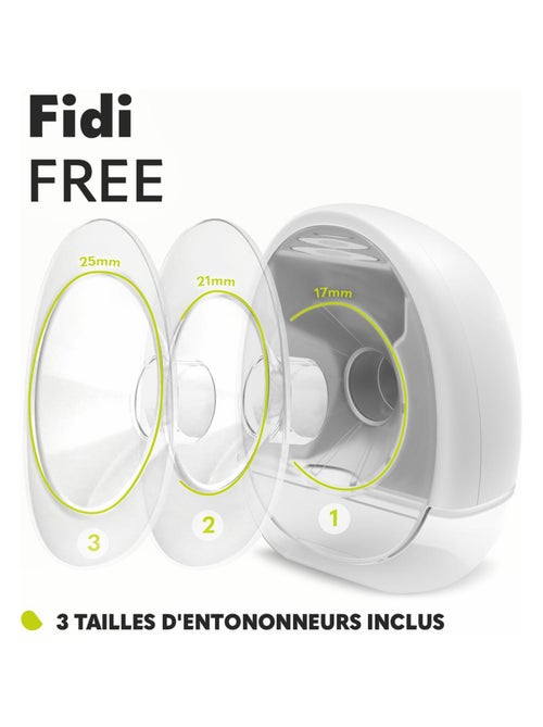Tire-lait mains libres LIONELO Fidi Free - 150 ml - 3 diamètres d'entonnoir  - Portable - Kiabi