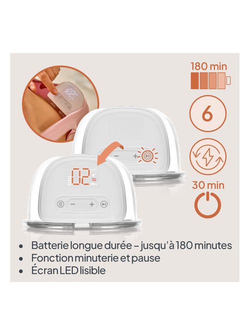 Tire-lait mains libres LIONELO Fidi Free Lumi - Lampe - 6 entonnoirs - Portable - Kiabi