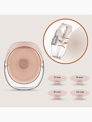Tire-lait mains libres LIONELO Fidi Free Slim - Discrète - 150ml - 4 Tailles - 3h sans fil