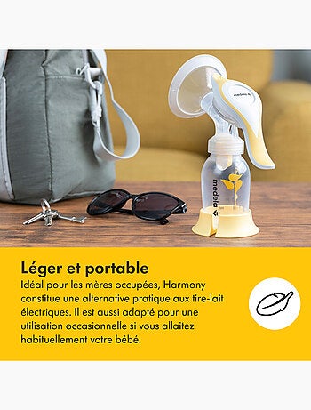 Tire-lait Manuel Medela Harmony Flex - 2-Phase Expression, téterelle PersonalFit Flex, compact,