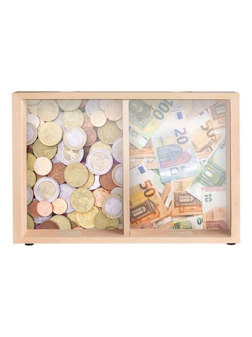 Tirelire avec séparateur pièces et billets - Kiabi