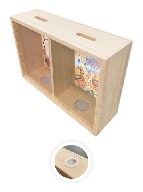 Tirelire avec séparateur pièces et billets - Kiabi