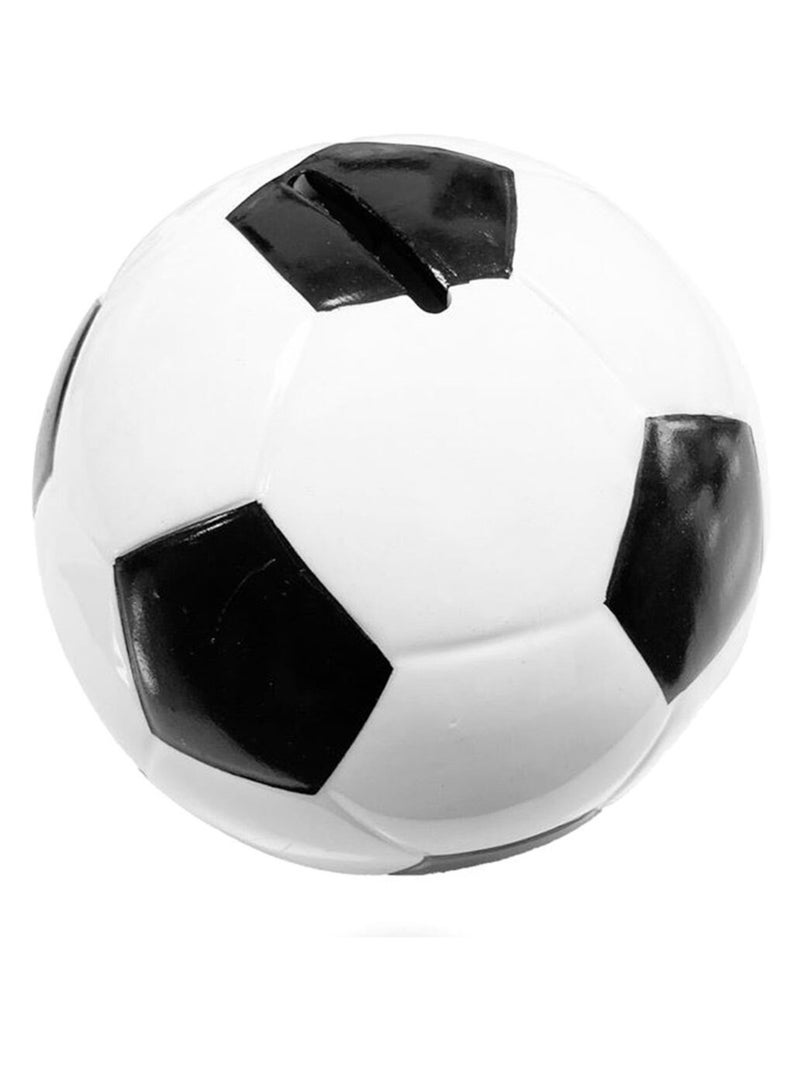 Tirelire ballon de football blanche et noire en céramique Blanc - Kiabi