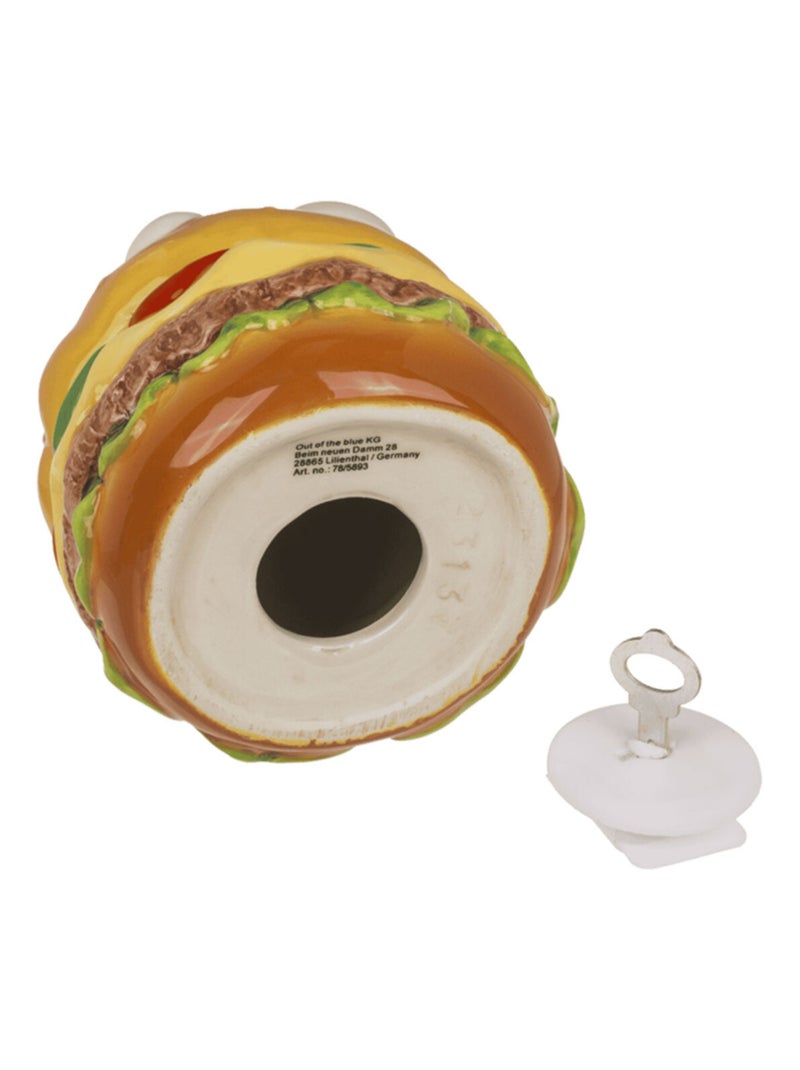 Tirelire burger en céramique Marron - Kiabi