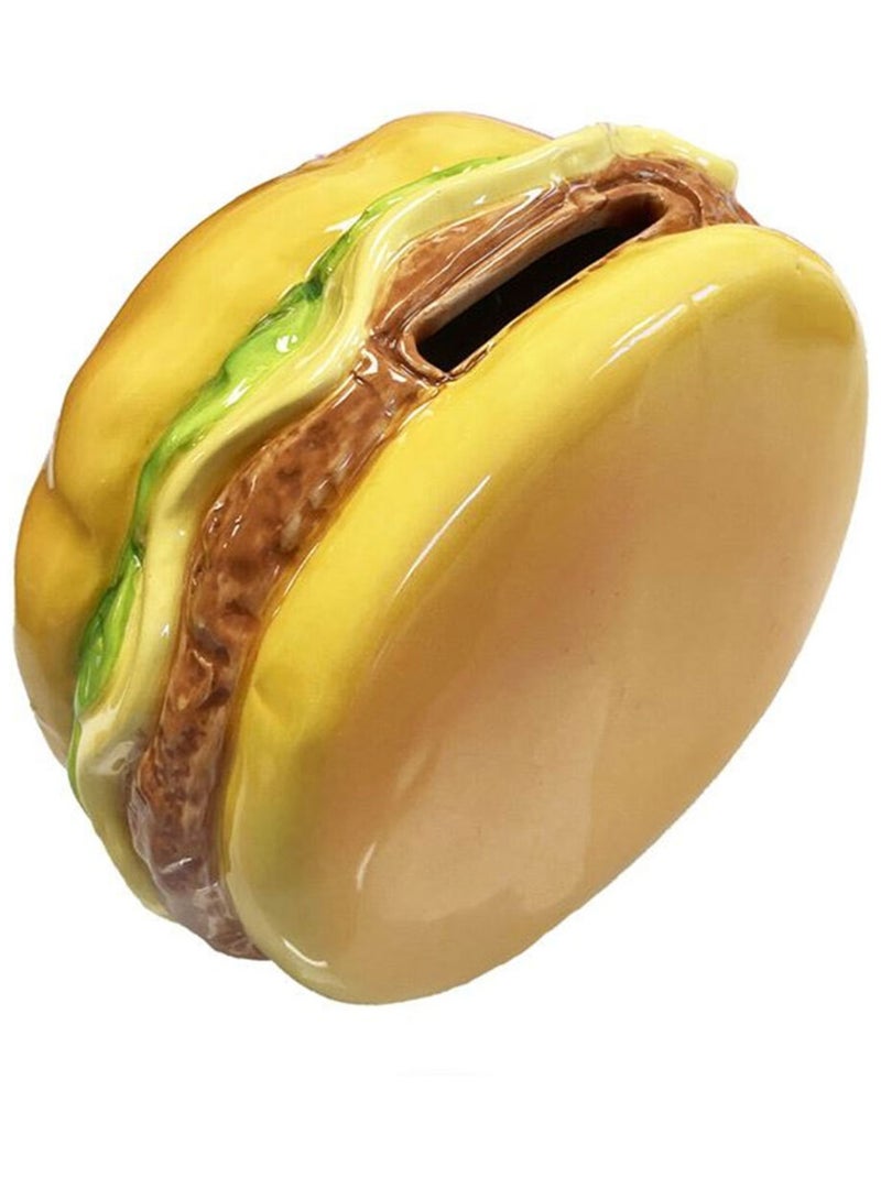 Tirelire burger en céramique Orange - Kiabi