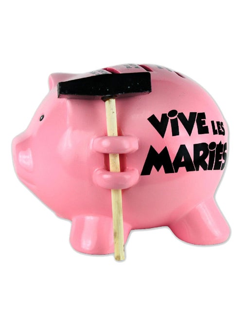 Tirelire cochon vive les mariés - Kiabi