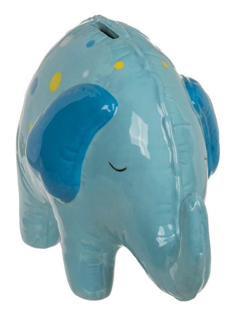 Tirelire éléphant bleu en céramique Bleu - Kiabi