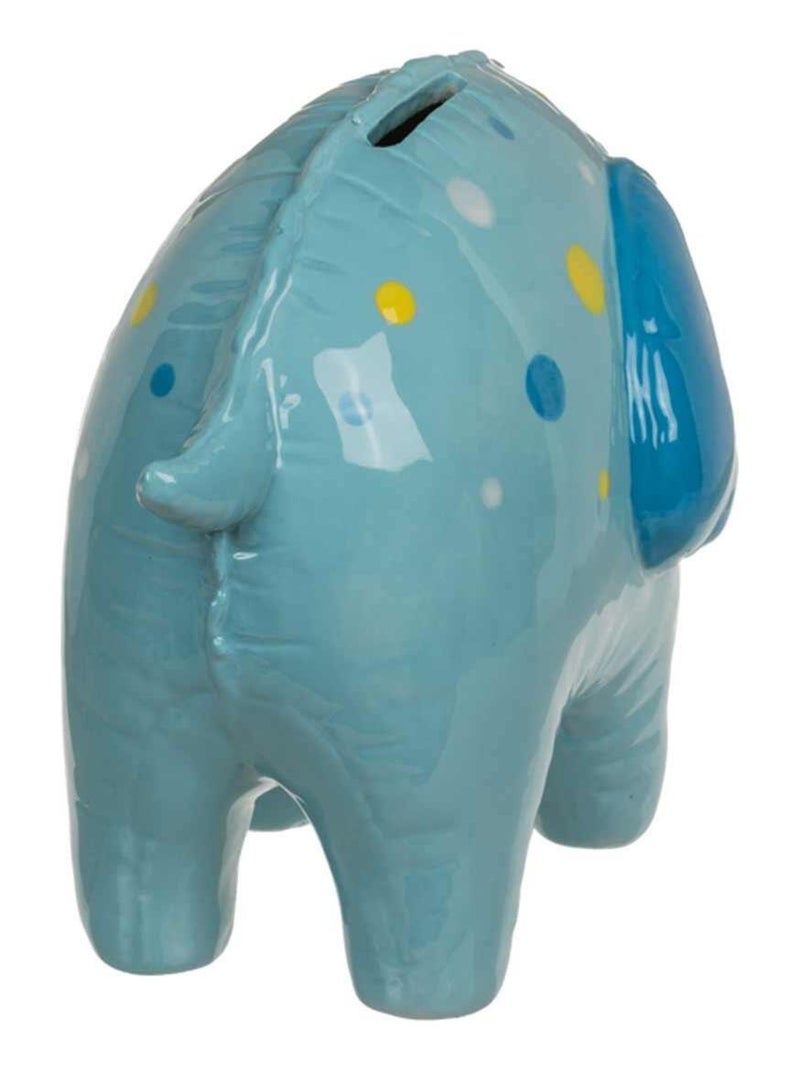 Tirelire éléphant bleu en céramique Bleu - Kiabi