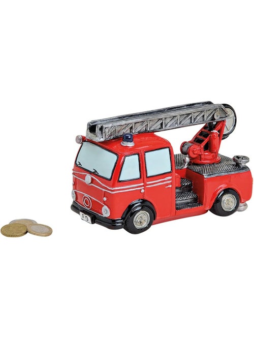 Tirelire en céramique camion de pompier - Kiabi