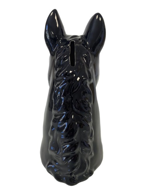 Tirelire en céramique cheval noir - Kiabi