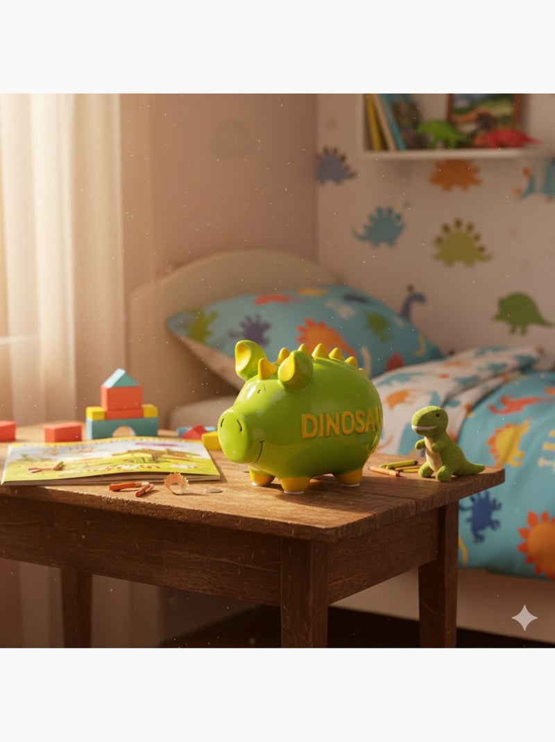 Tirelire en céramique cochon Dinosaure Vert - Kiabi