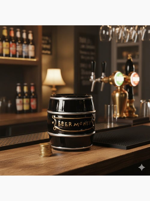 Tirelire en céramique tonneau de bière - Kiabi