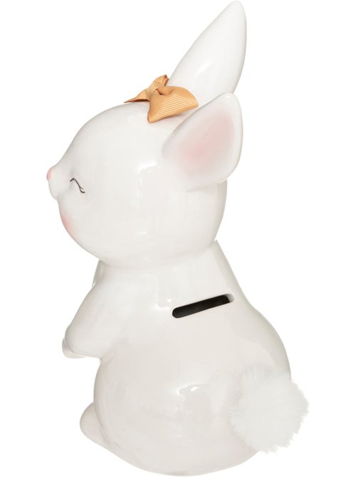 Tirelire enfant en céramique forme lapin rosie - Kiabi