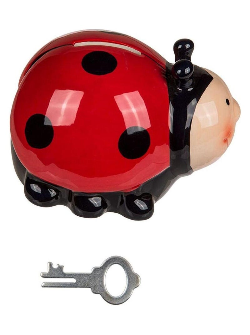 Tirelire enfant petite coccinelle en céramique Rouge - Kiabi