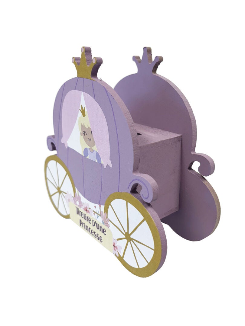 Tirelire Carrosse De Princesse Plaqué Argent - Métal - Parfait Cadeau Pour Petite Fille
