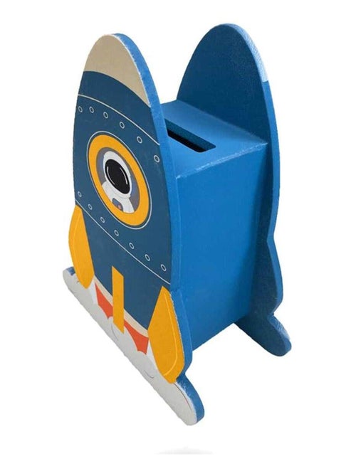 Tirelire pour enfant en forme de fusée bleue - Kiabi