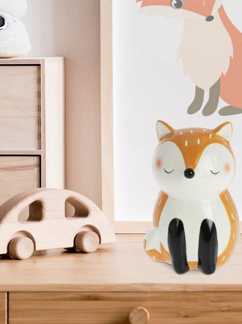 Tirelire renard orange en céramique - Kiabi