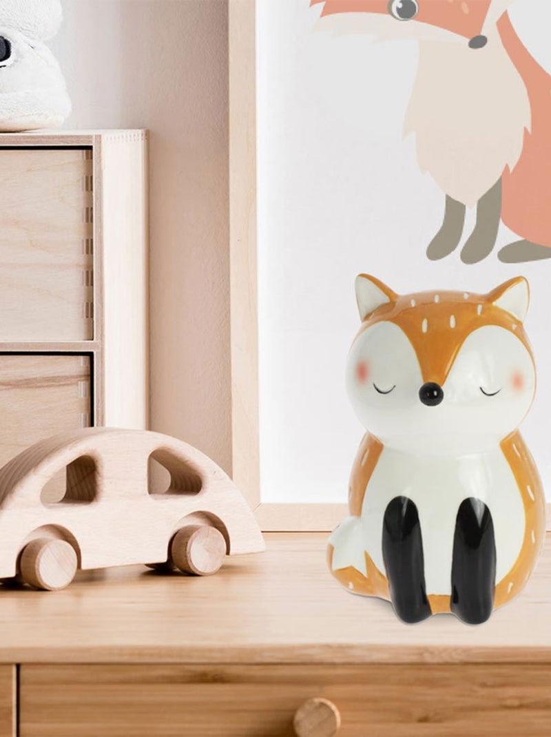 Tirelire renard orange en céramique Orange - Kiabi