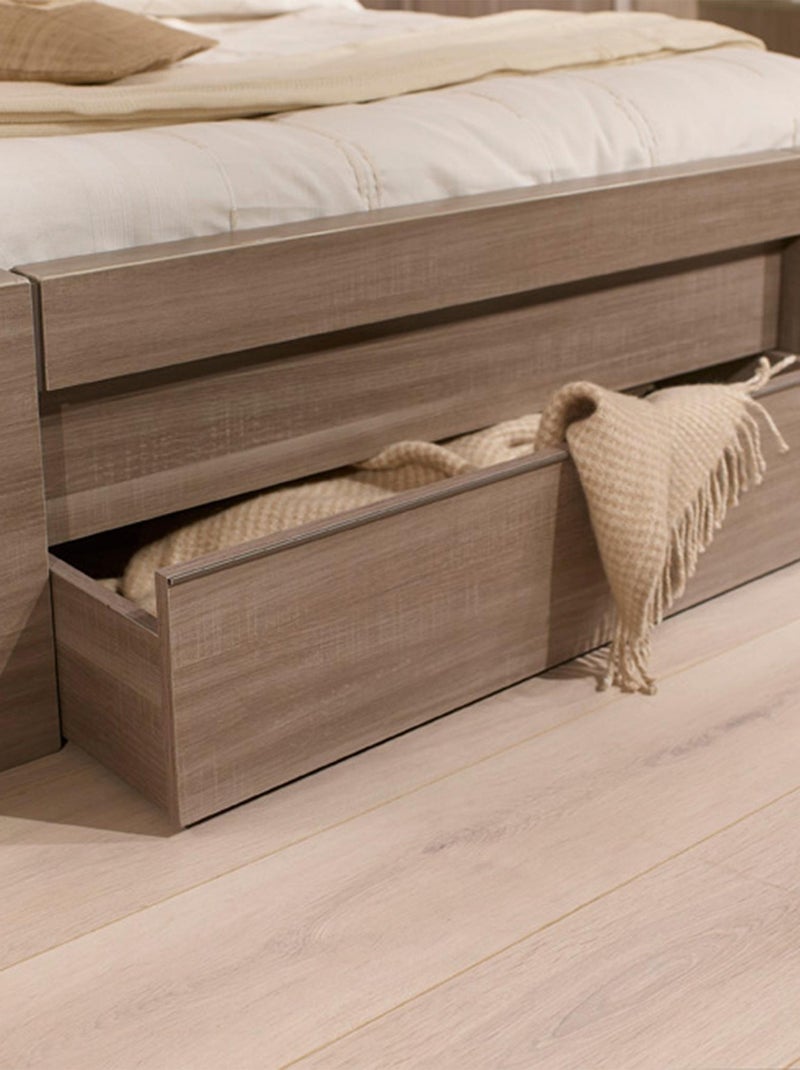 Tiroir de lit enfant effet chêne fusain TL5002 Marron clair - Kiabi