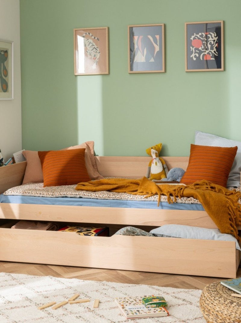 Tiroir de rangement bois massif hêtre naturel  ARSÈNE Bois naturel - Kiabi