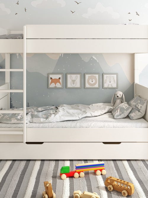 Tiroir de rangement pin massif  ACHILLE - Kiabi