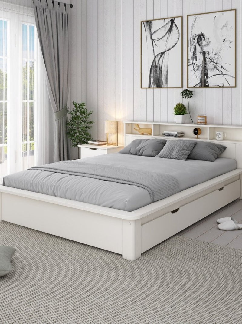 Tiroir de rangement pin massif  SAM Blanc - Kiabi