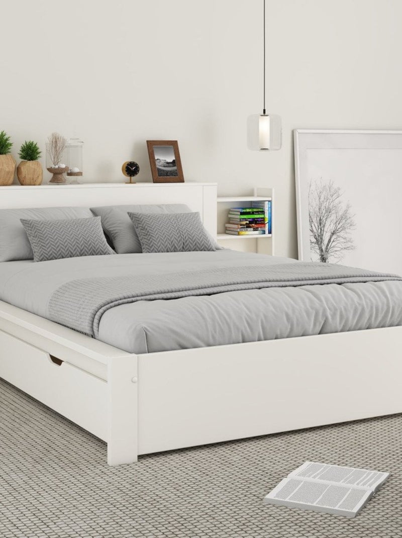 Tiroir de rangement pin massif  SAM Blanc - Kiabi