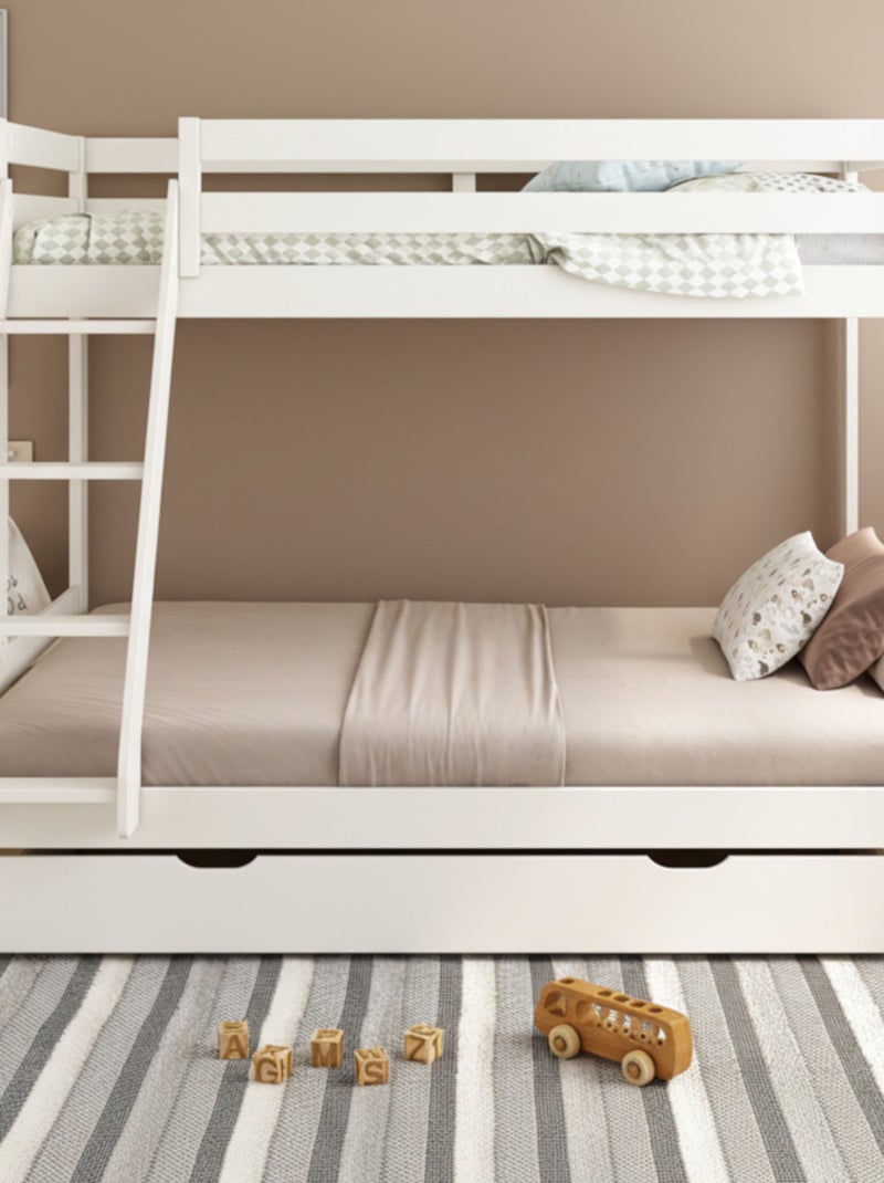 Tiroir de rangement pin massif  SAM Blanc - Kiabi