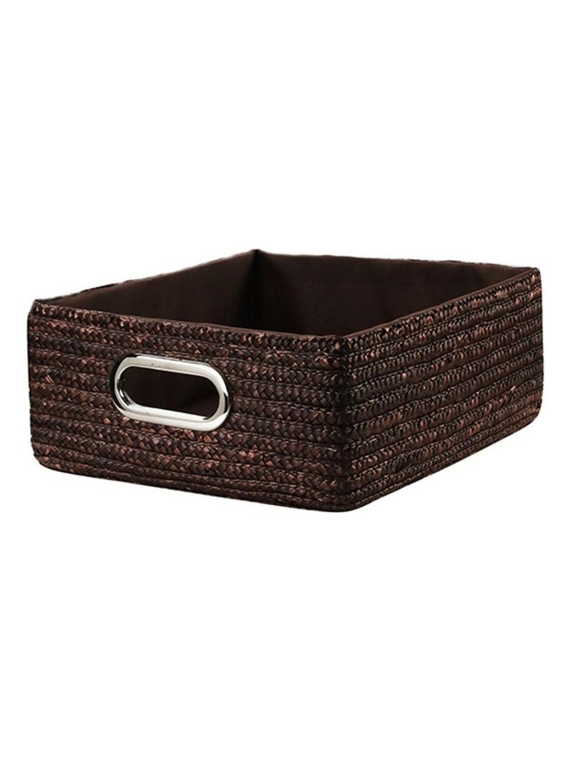 Tiroir En Paille Tressé Chocolat - 36x32x15cm Marron - Kiabi