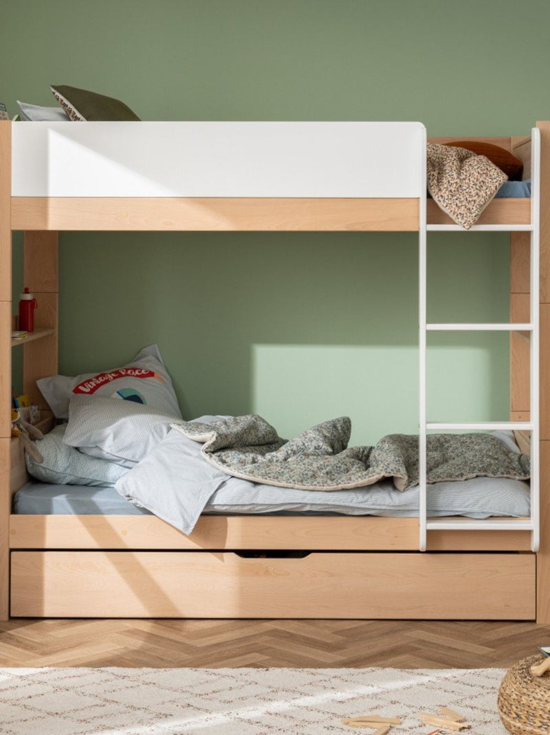 Tiroir lit gigogne en hêtre naturel  ARSÈNE Bois naturel - Kiabi