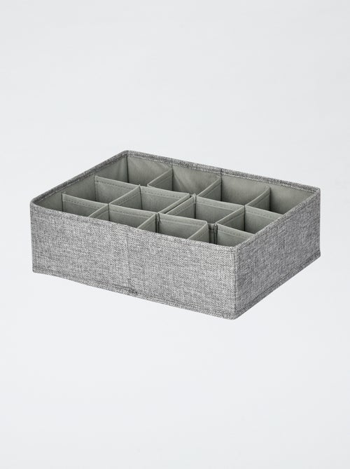 Tiroir organisateur en lin - 12 compartiments - Kiabi