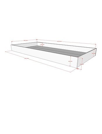 Tiroir pour lit superposé et lit cabane en chêne ROMANE