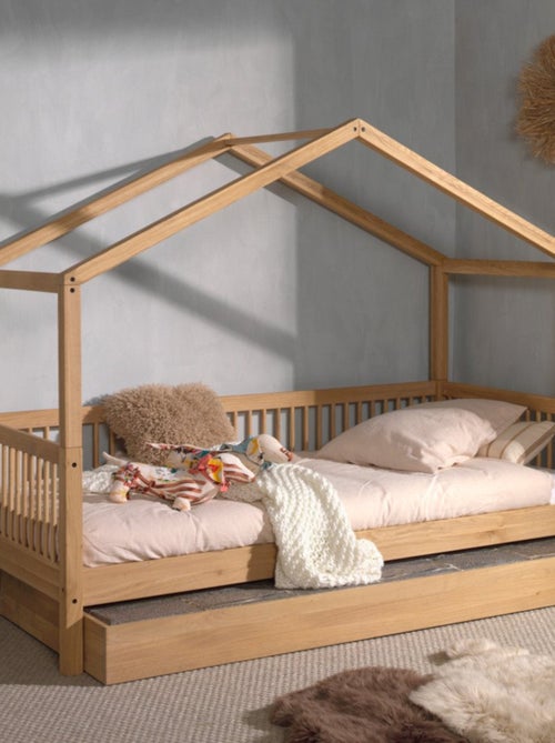 Tiroir pour lit superposé et lit cabane en chêne ROMANE - Kiabi