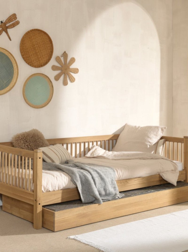 Tiroir pour lit superposé et lit cabane en chêne ROMANE Bois naturel - Kiabi