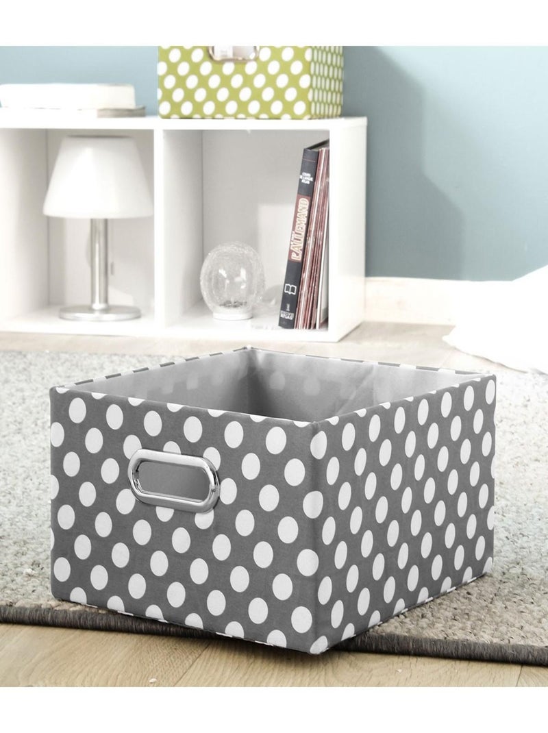 Tiroir Tissu Gris Pois Blanc gris clair - Kiabi