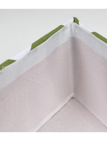 Tiroir Tissu Vert Pois Blanc