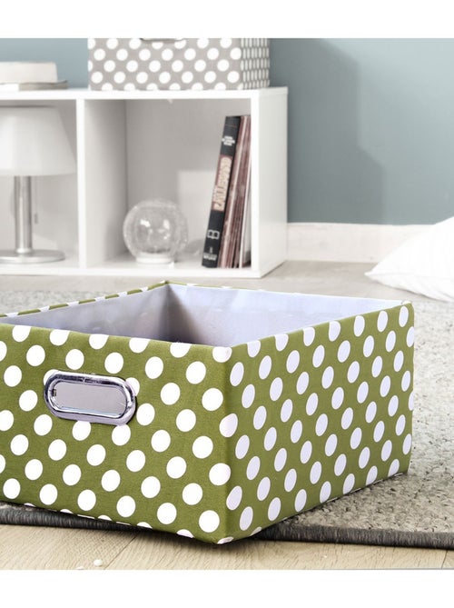 Tiroir Tissu Vert Pois Blanc - Kiabi