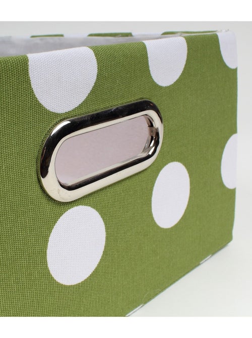 Tiroir Tissu Vert Pois Blanc - Kiabi
