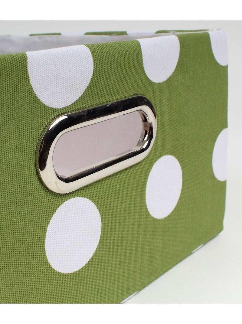 Tiroir Tissu Vert Pois Blanc Vert - Kiabi