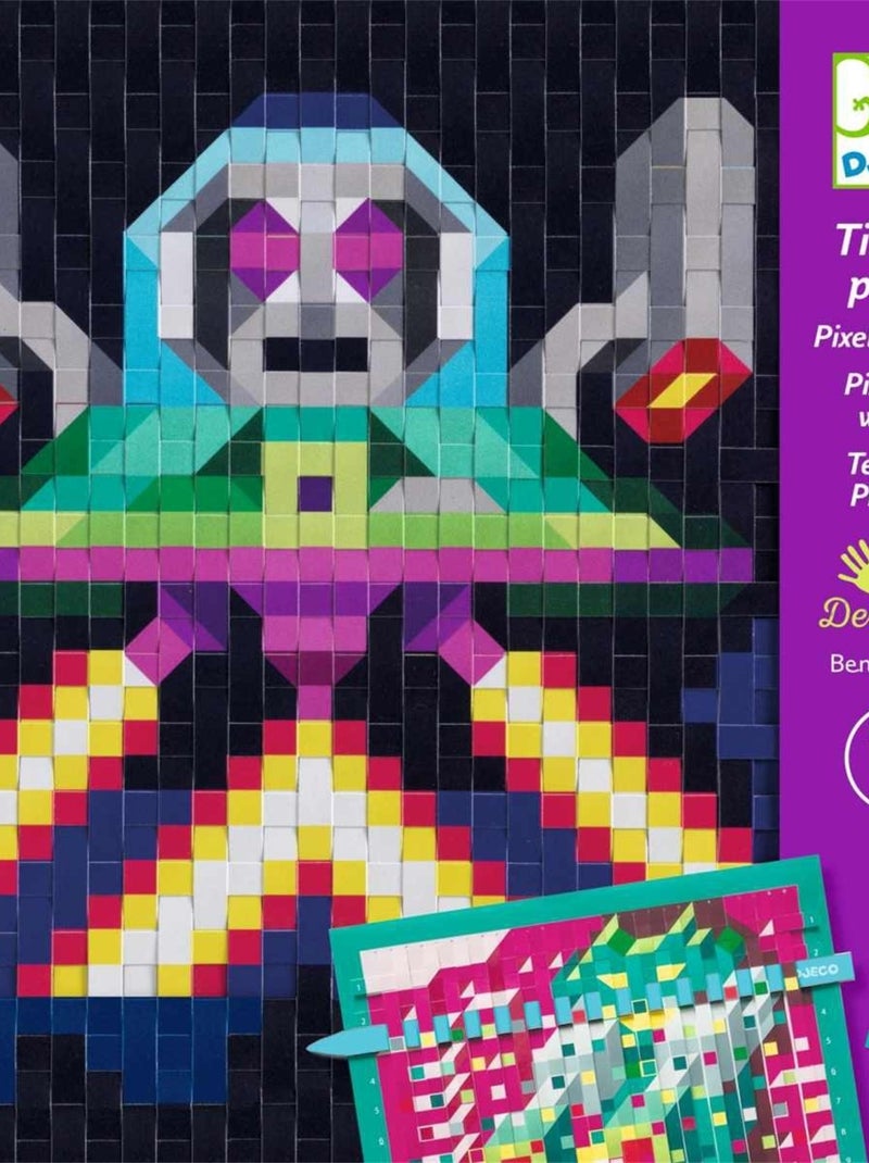 Tissage pixels Invaders Multicolore - Kiabi