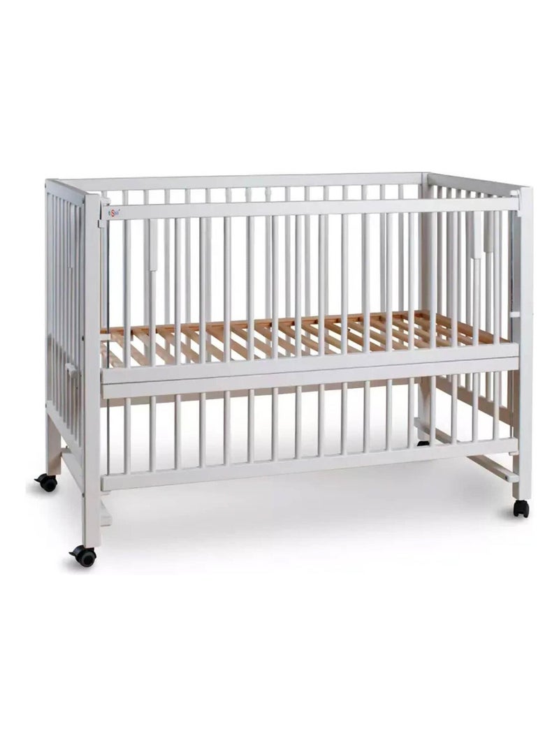 Tissi | Lit bébé cododo évolutif 60x120 cm HAJO Blanc - Kiabi
