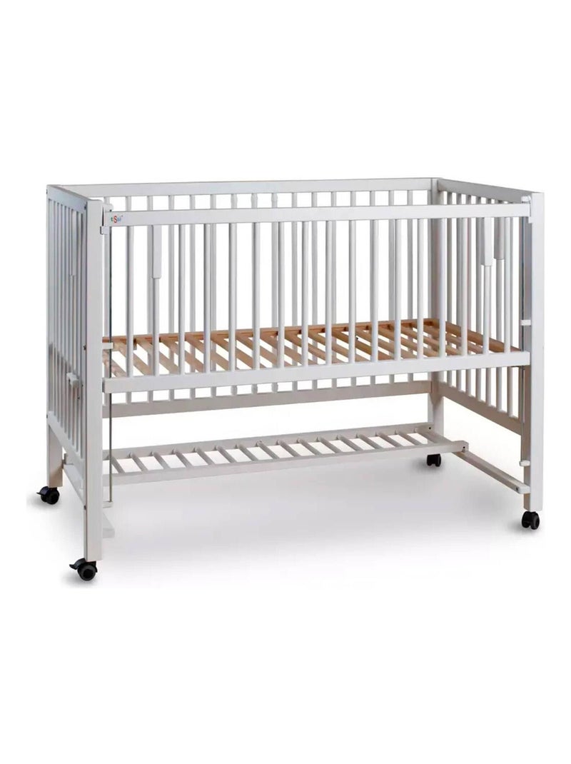 Tissi | Lit bébé cododo évolutif 60x120 cm HAJO Blanc - Kiabi