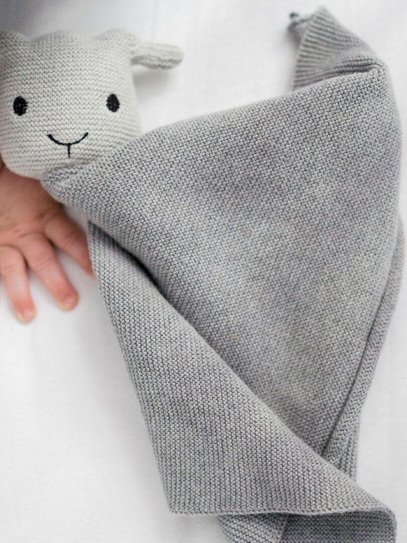 Doudou mouton bleu blanc gris NATTOU