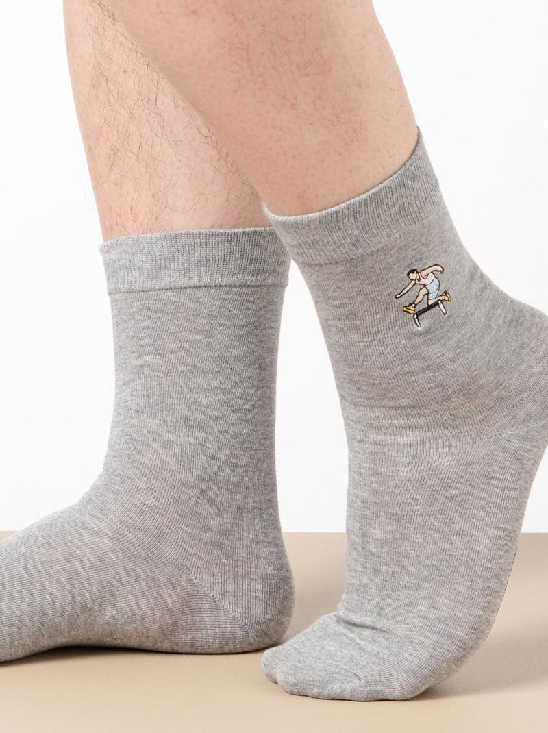TitesChaussettes Sport avec Icone flamme Gris - Kiabi