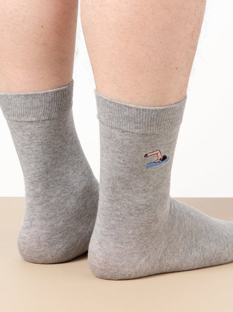 TitesChaussettes Sport avec Icone nage Gris - Kiabi