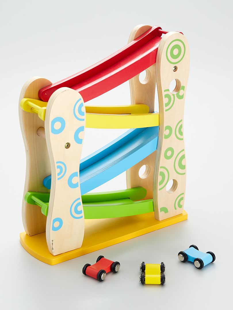 Toboggan + 3 voitures en bois multicolore Kiabi 29.00€