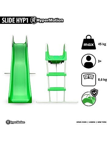 Toboggan de jardin enfants avec échelle extérieur stable et sécurisé – HyperMotion